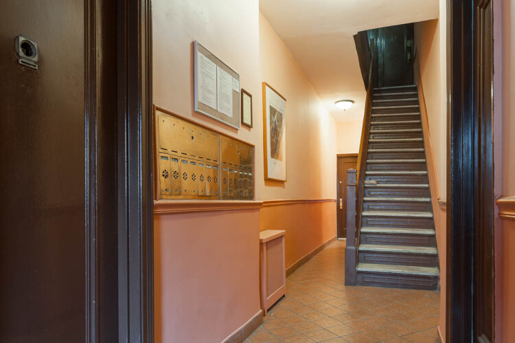  building lobby - clean, cheery.  small, peaceful building in great neighborhood (80th and2nd ave - upper east side